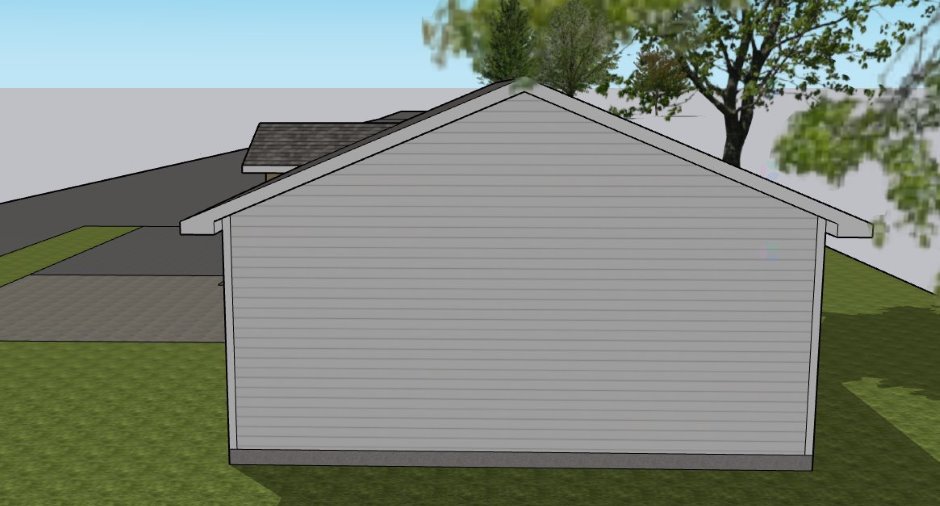 Back facade